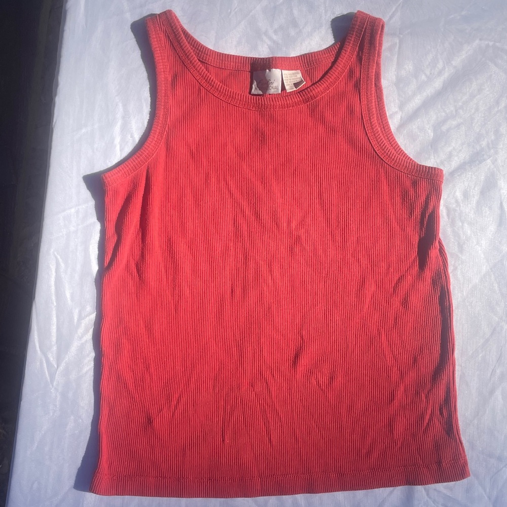 Women's Orange-Red Tank Top